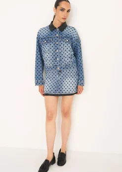 Camomilla Milano Gonne-Minigonna Greta denim pois