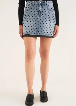 Camomilla Milano Gonne-Minigonna Greta denim pois