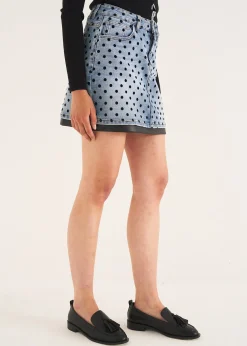 Camomilla Milano Gonne-Minigonna Greta denim pois