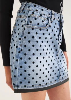 Camomilla Milano Gonne-Minigonna Greta denim pois