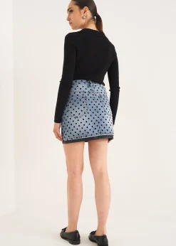 Camomilla Milano Gonne-Minigonna Greta denim pois