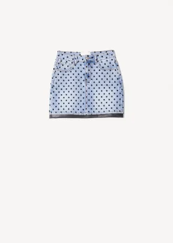 Camomilla Milano Gonne-Minigonna Greta denim pois