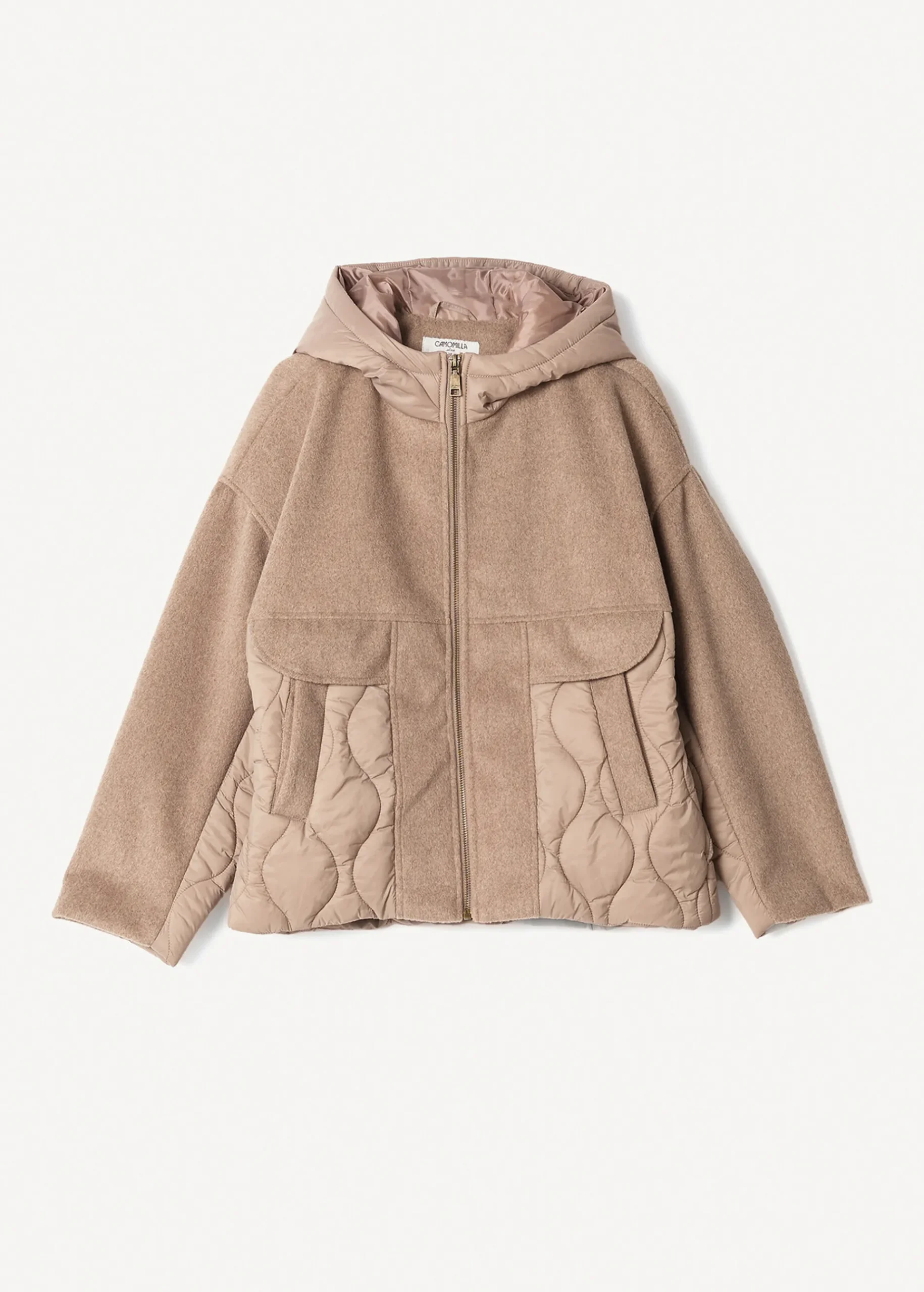 Camomilla Milano Piumini-Piumino Paiper corto con cappuccio