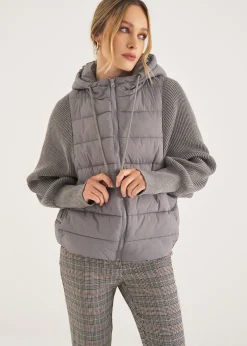 Camomilla Milano Giubbini|Piumini-Piumino Path con maniche in maglia