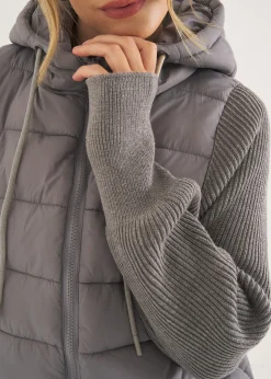 Camomilla Milano Giubbini|Piumini-Piumino Path con maniche in maglia