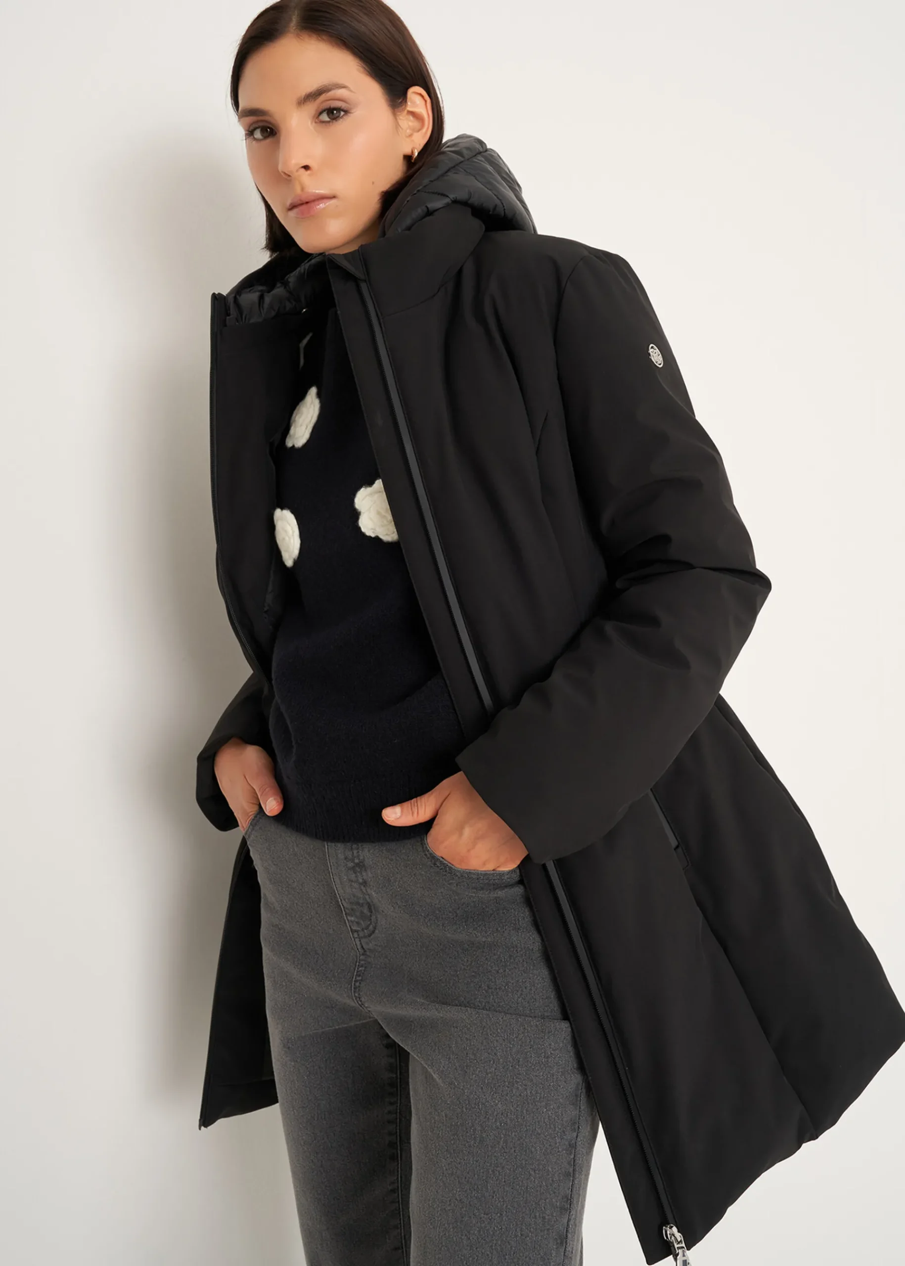 Camomilla Milano Piumini-Piumino Percy con cappuccio trapuntato