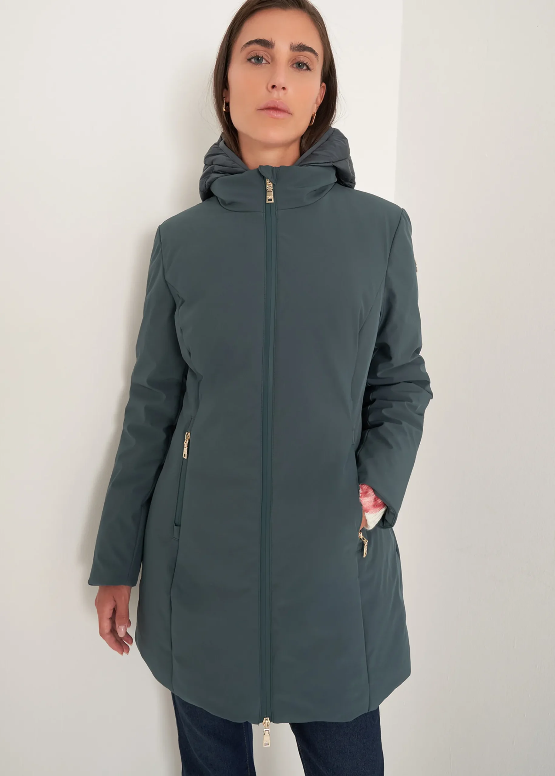 Camomilla Milano Piumini-Piumino Percy con cappuccio trapuntato