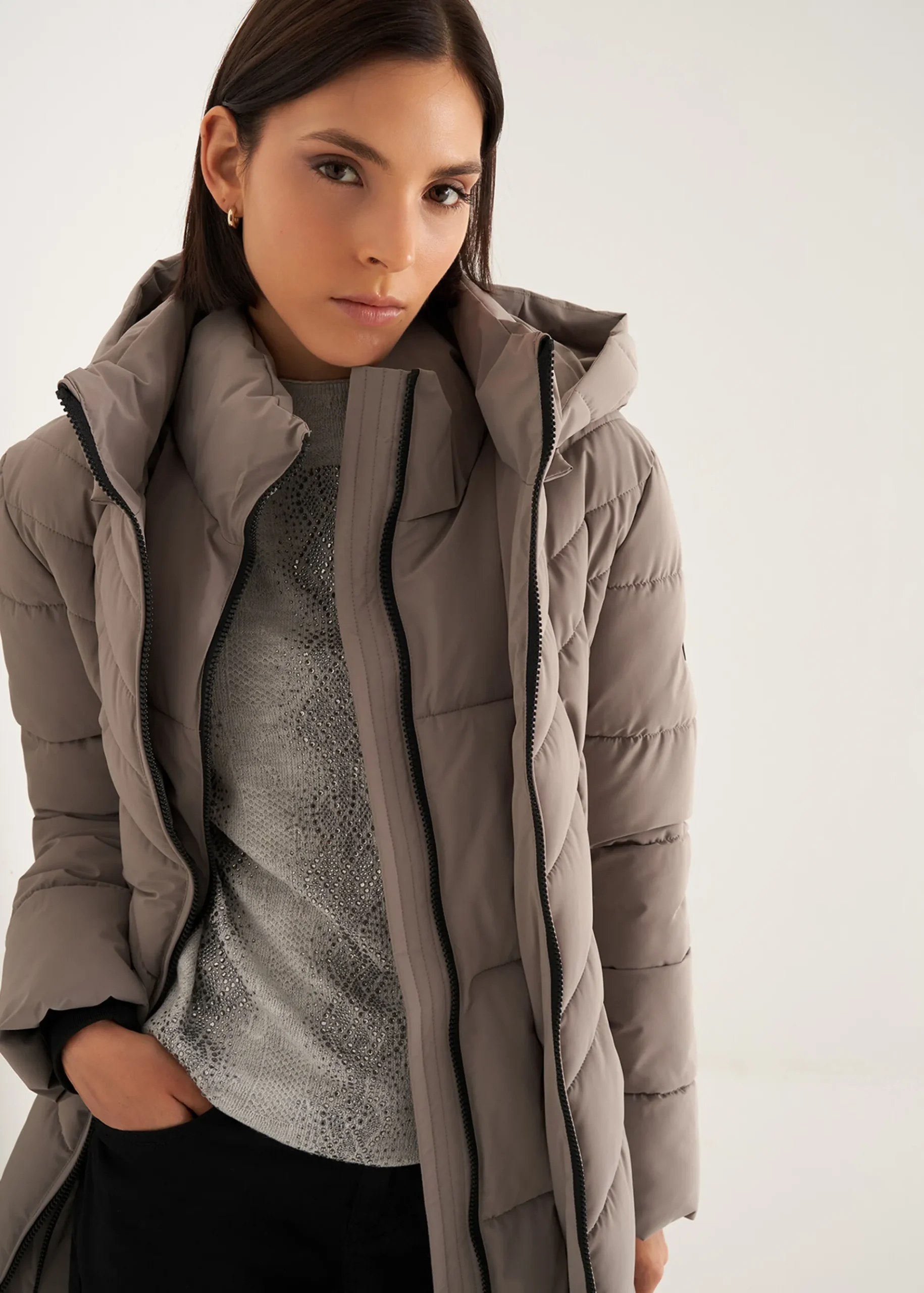 Camomilla Milano Piumini-Piumino Piky con cintura