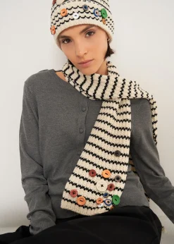 Camomilla Milano Sciarpe E Foulard-Sciarpa Satin a righe con bottoni