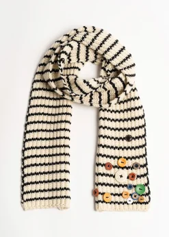 Camomilla Milano Sciarpe E Foulard-Sciarpa Satin a righe con bottoni
