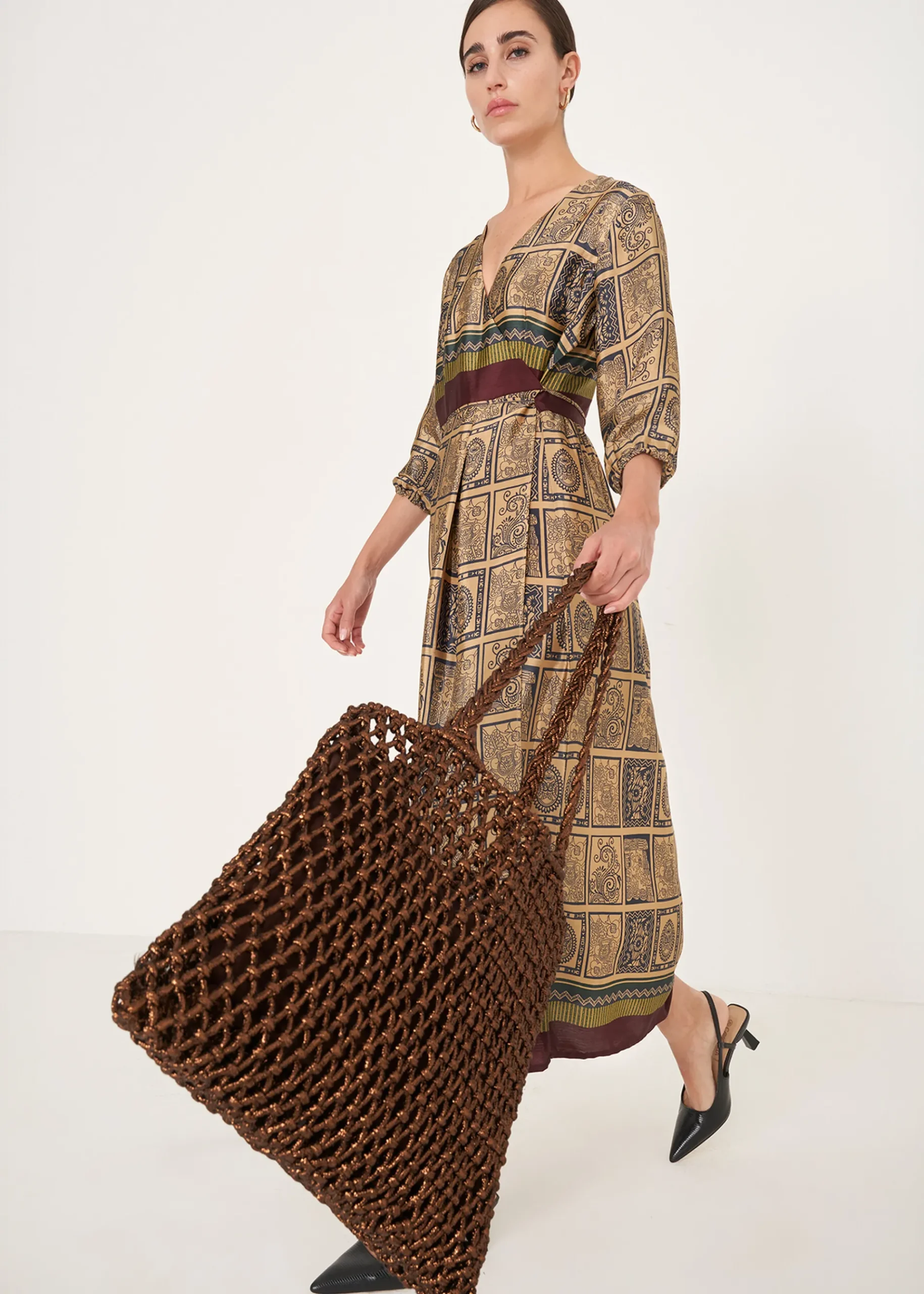 Camomilla Milano Borse-Shopping Barley in rete metallizzata