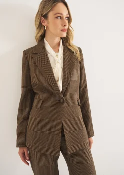 Camomilla Milano Pantaloni-Tailleur a Quadri con Rever Ampio