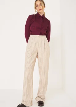 Camomilla Milano Pantaloni-Tailleur Gessato a Doppio Petto