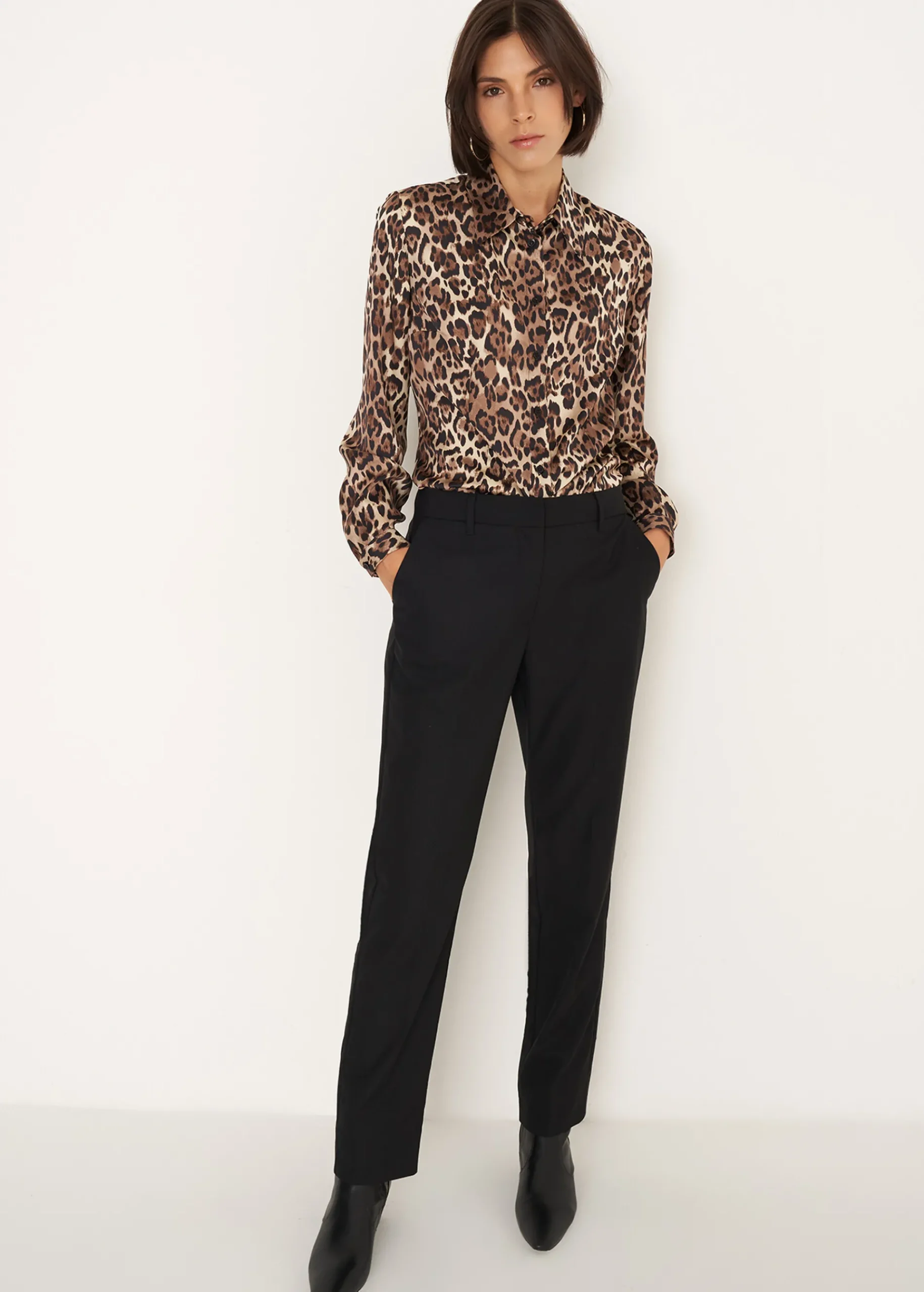 Camomilla Milano Pantaloni-Tailleur Maculato con Pantalone a Gamba Stretta