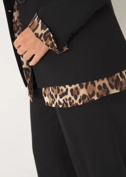 Camomilla Milano Pantaloni-Tailleur Maculato con Pantalone a Gamba Larga
