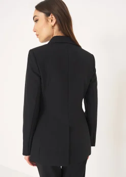 Camomilla Milano Pantaloni-Tailleur Smoking con Rever in Satin