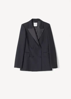Camomilla Milano Pantaloni-Tailleur Smoking con Rever in Satin
