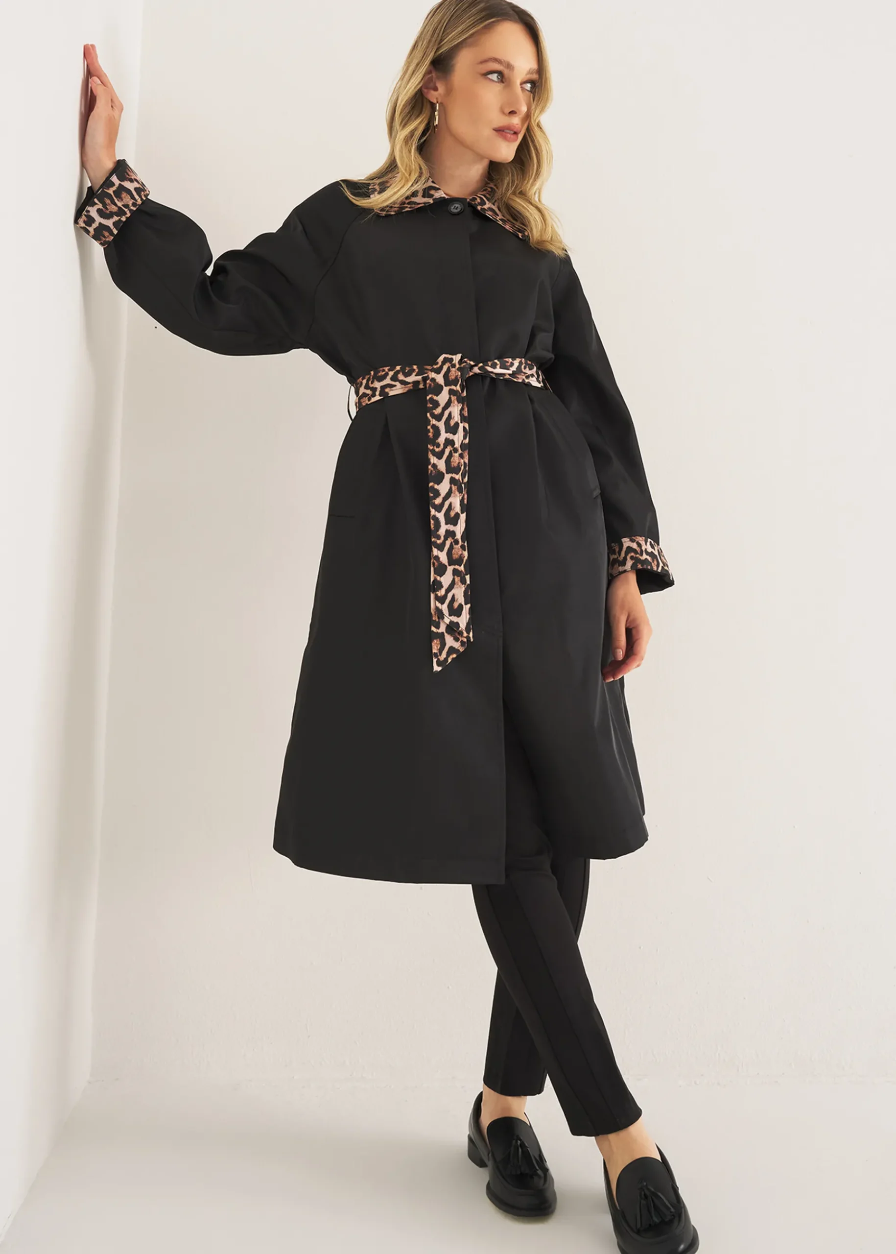 Camomilla Milano Giubbini|Trench-Trench Thom con dettagli maculati
