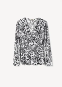 Camomilla Milano T-Shirt-T-shirt Sary incrociata stampata