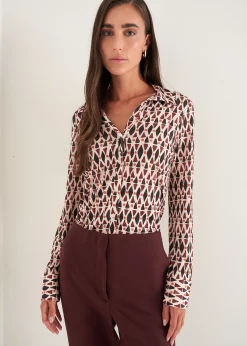 Camomilla Milano T-Shirt-T-shirt Silvy con fantasia optical