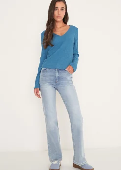 Camomilla Milano T-Shirt-T-shirt Simply a rilievo con scollo a V
